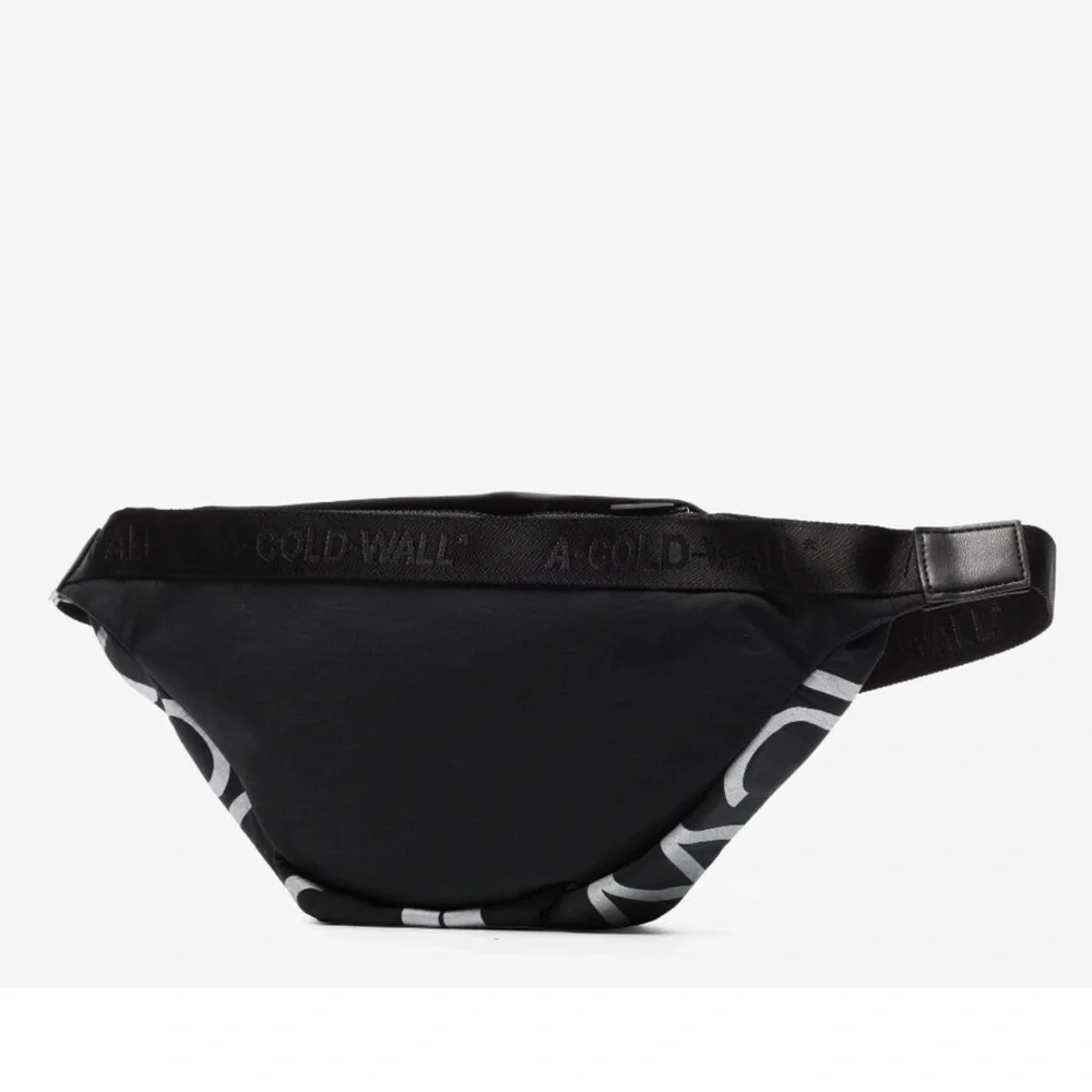 A-COLD-WALL Stria logo messenger bag black Orange